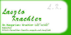 laszlo krachler business card